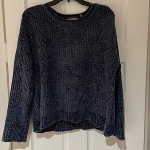 89th & Madison Womens Blue Chenille Sweater Size L
